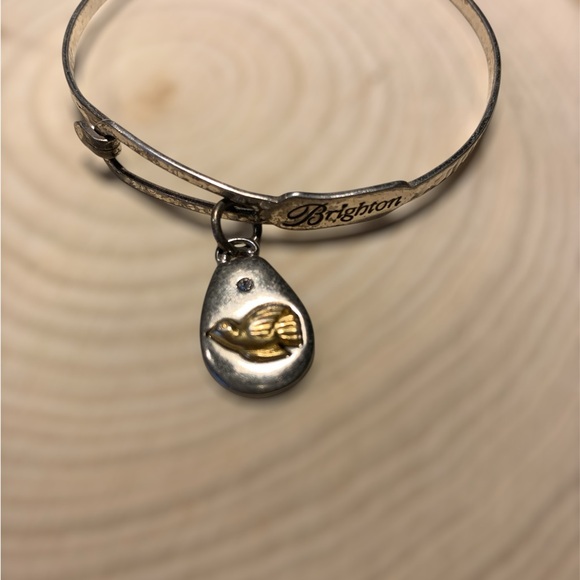 Brighton Silver Bracelet with Gold Accent Charm - Picture 2 of 3